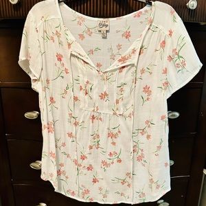 3 for $24! White Floral Blouse